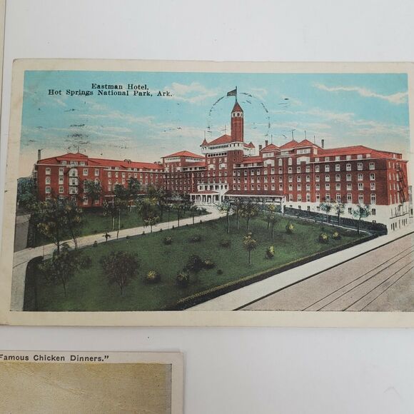 3 Arkansas Postcards The Spring Bella Vista Eastman Hotel Belvedere Lobby & Dine - Picture 3 of 6